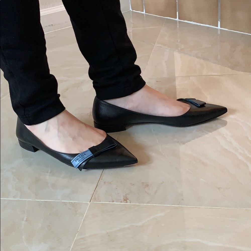 Black Prada flats